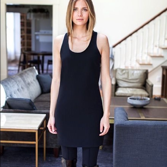 Emerson Fry Racerback Layering Dress Black Ponte - Picture 5 of 5